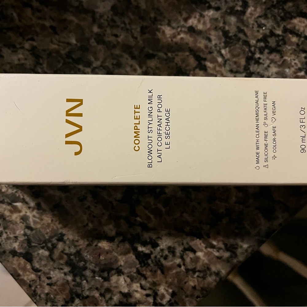 JVN Complete Blowout Styling Milk in White and Gold